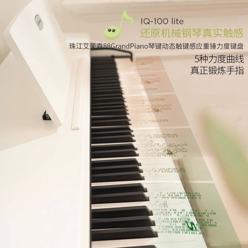 珠江电钢琴88键重锤专业初学者家用智能数码钢琴艾茉森IQ100lite,淘宝优惠券,粉丝福利购,淘宝优惠卷