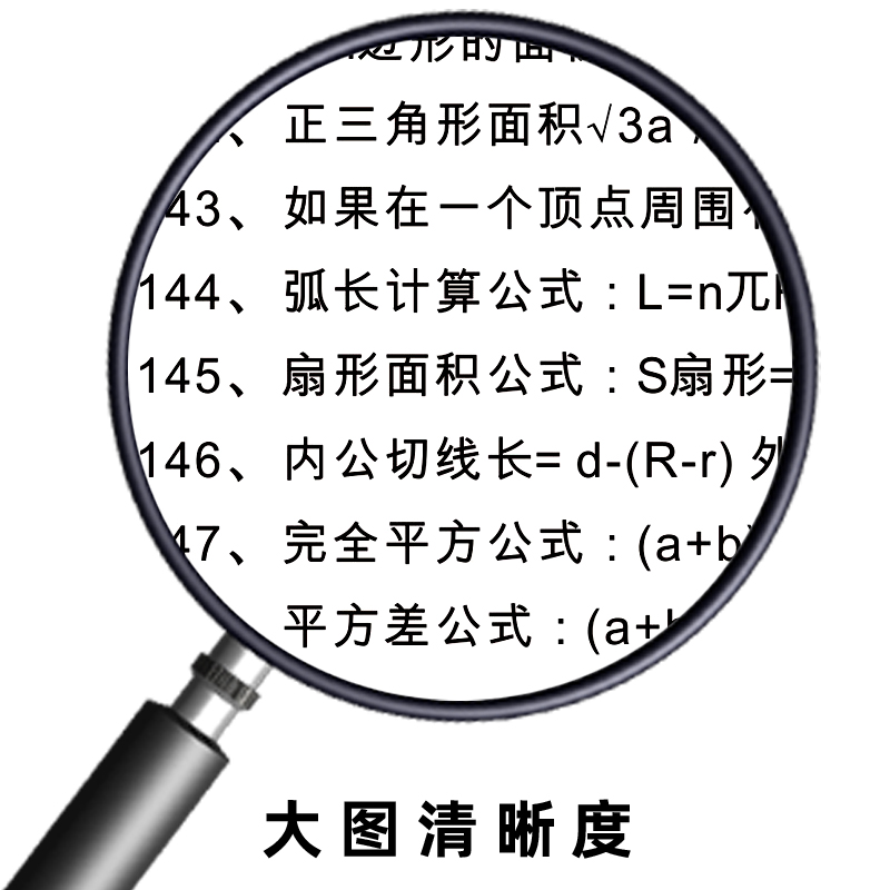 初中数学公式大全墙贴辅导资料知识汇总定律物理常用单位换算挂图-图0