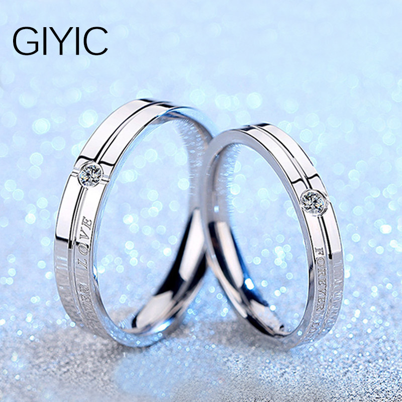 季伊一对925纯银男女款款情侣戒指 季伊戒指/指环