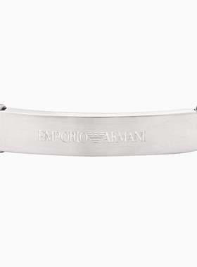 阿玛尼男士素色钢质卡扣开合手镯