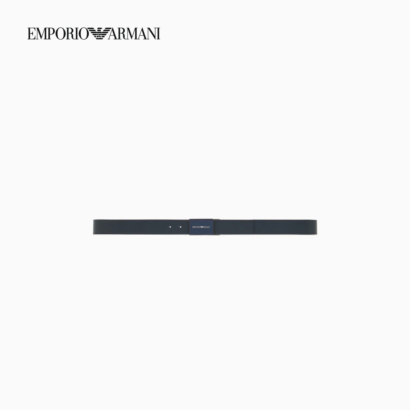EMPORIO ARMANI/阿玛尼男士牛皮革商务休闲方形板扣腰带皮带配饰  休闲实拍商品图