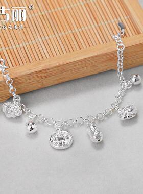 足银民族风多宝手亲子镯宝宝礼物