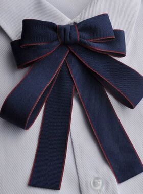 领带上班蝴蝶结正装工作制服衬衣装饰蓝色配饰职业装领结女士领花