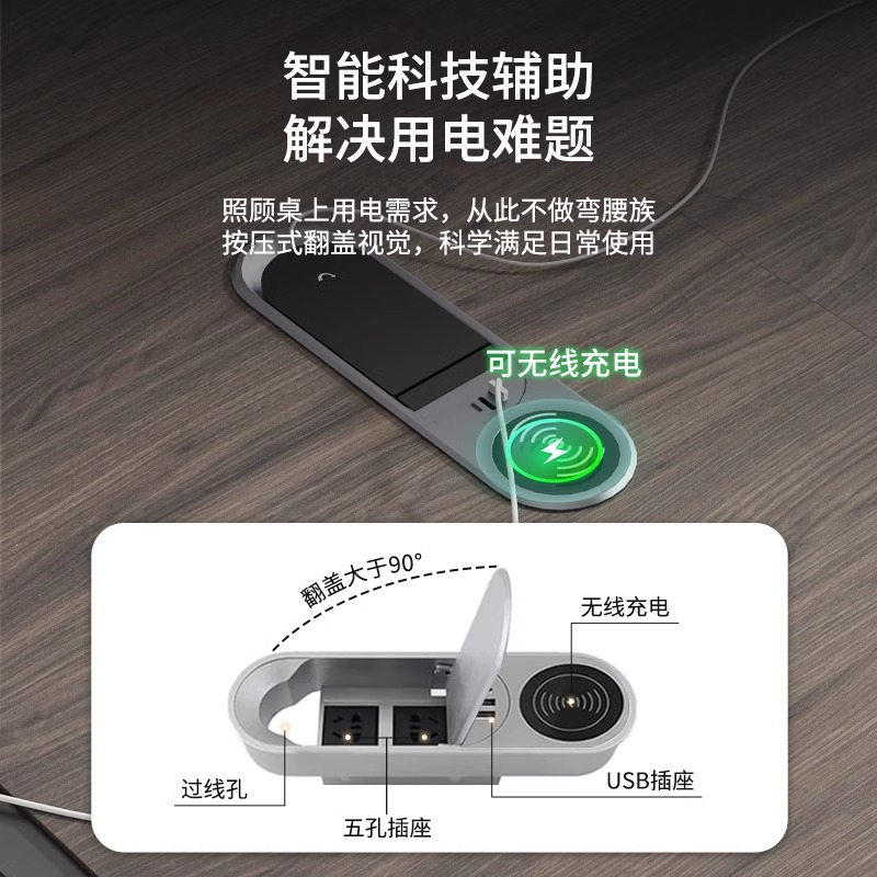 轻奢高级感烤漆高档总裁老板办公桌简约现代大班台主管办公室家具 - 图0