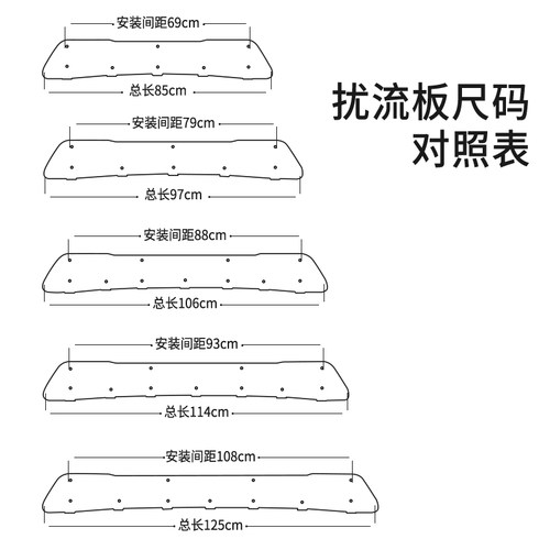 Atorack 汽车改装车顶导流扰流板行李架降噪减小风噪音导风固定板 - 图2