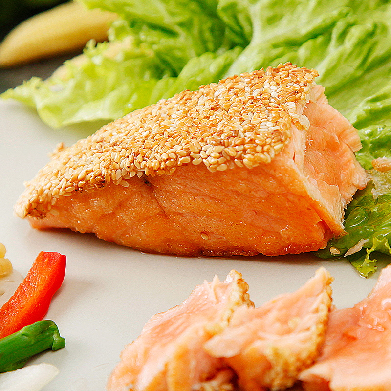 菜帮旗舰店三文鱼块中段新鲜即食海鲜鱼整条生鱼片可生食带皮辅食婴幼儿进口3