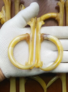 文玩鸡爪骨把件老公鸡爪骨鸡蹬子抓钱手文玩新宠纯天然老公鸡爪子