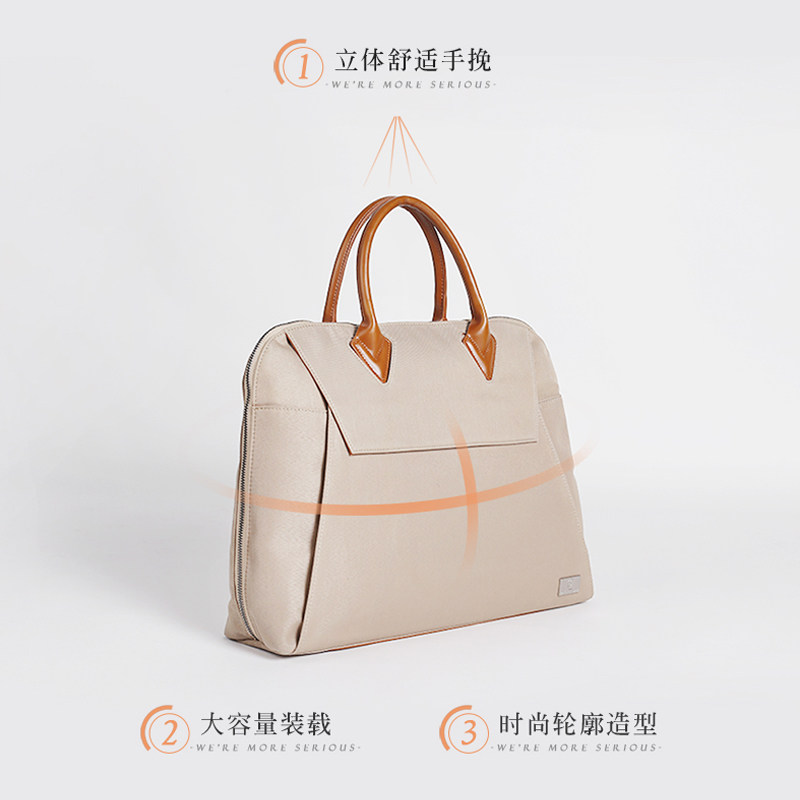 男帆布出差简约休闲办公公文包 新番祖天喆男士包袋