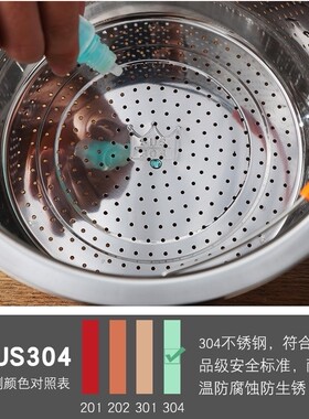 304不锈钢蒸饭器电饭锅高压锅内胆厨房沥水篮蒸糖器炸篮蒸米器