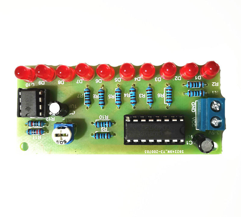 十路流水灯套件 CD4017+NE555 10路LED流水灯闪灯DIY电子制作散件,淘宝优惠券,粉丝福利购,淘宝优惠卷