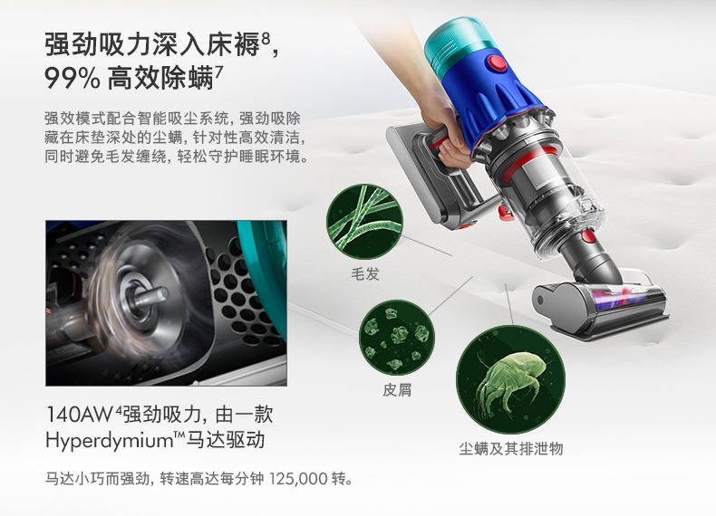 戴森（DYSON）V12 Detect Slim Fluffy轻量高端吸尘器 【2024款】 - 图1