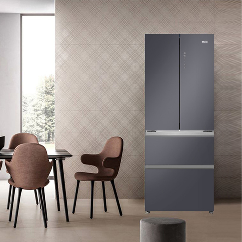 Haier/海尔 BCD-412WLHFD5DSUU1 灰 冰箱 - 图1