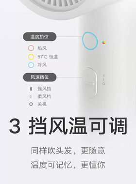 小米米家负离子速干吹风机H300便携电吹风学生宿舍家用全新正品TD