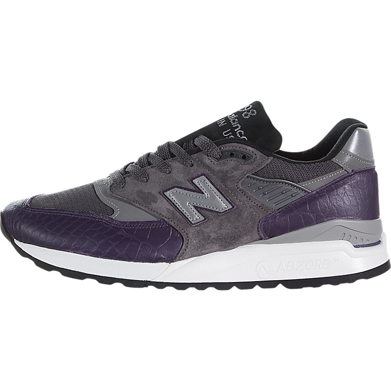 NEW BALANCE 美产M998奢华紫色蛇纹运动复古慢跑鞋休闲鞋 M998AWH