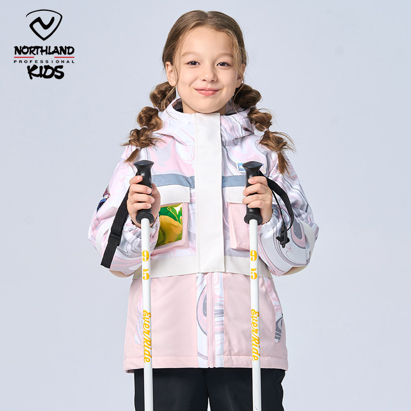 [商场同款]诺诗兰童装女童滑雪服新款中大童时尚杜邦棉防风棉服,淘宝优惠券,粉丝福利购,淘宝优惠卷