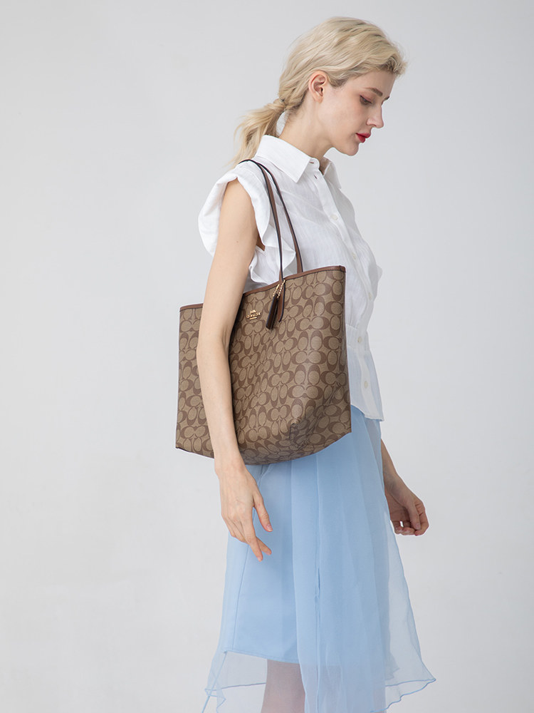 coach /蔻驰女士老花单肩托特包 Hubing Select 海外女士包袋