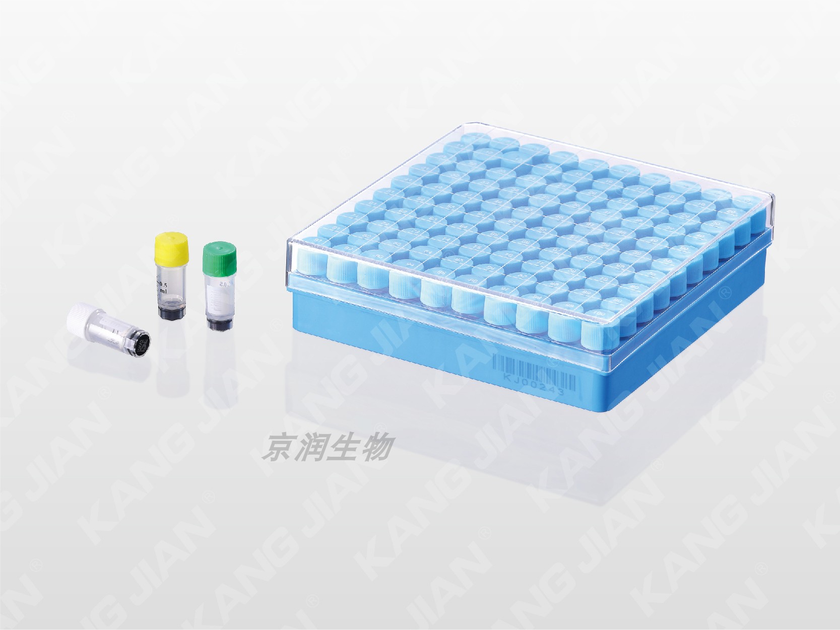 康健二维码冻存管无菌使用冻存管0.5ml无菌装冻存管冻存盒装-图1