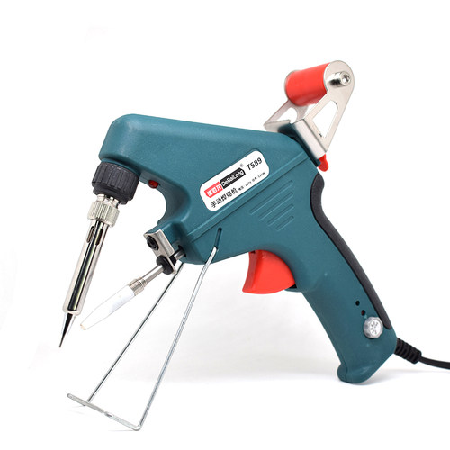 手动焊锡枪电烙铁枪式烙铁80W脚踏自动送锡焊锡机120W烙铁套装 - 图3