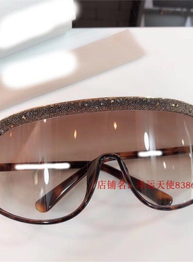 欧美奢华时尚连体潮流太阳眼2022款欧洲站女防紫外线遮脸镶钻墨镜