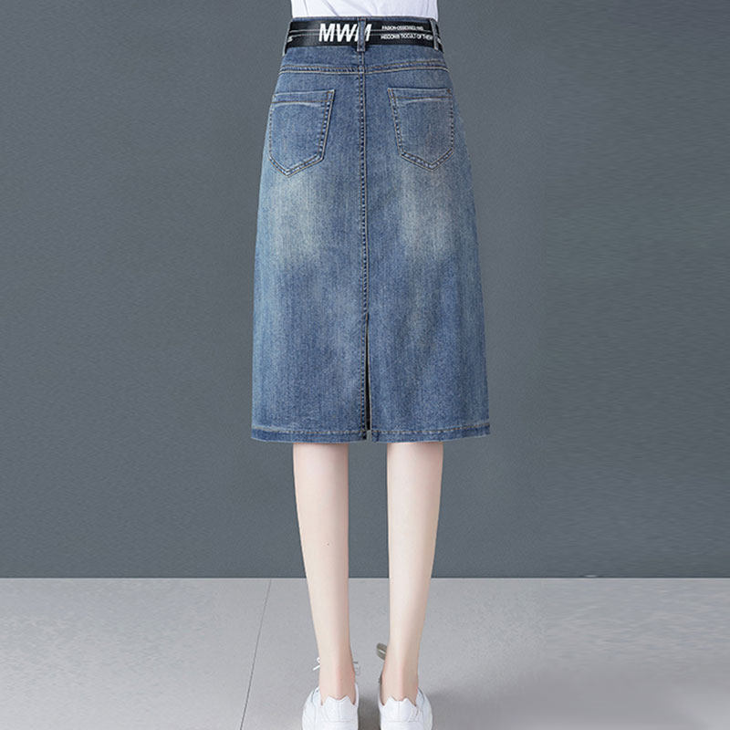a字款2022大码中长款高腰牛仔裙 姿寇儿半身裙