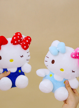 正版hello Kitty公仔凯蒂猫生日礼物玩偶可爱坐姿布娃娃礼物