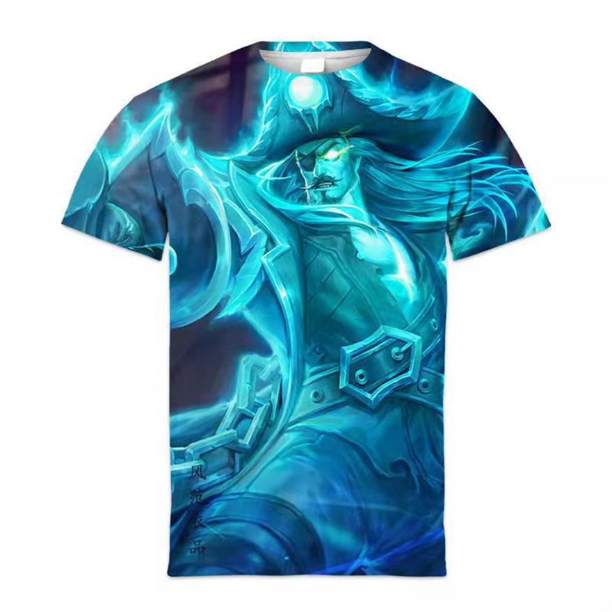 王者荣耀衣服曹操幽灵船长服地狱火t恤王者荣耀衣服马超短袖王者 荣耀短袖桖
