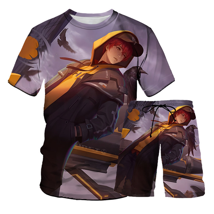 王者荣耀马超琥珀纪元T恤套装男孩卡通短裤学生潮流帅气凯两件套,淘宝优惠券,粉丝福利购,淘宝优惠卷