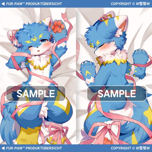 [雪黎×FurPaw]正版授权等身抱枕可爱Furry周边绒爪实验室福瑞 - 图1