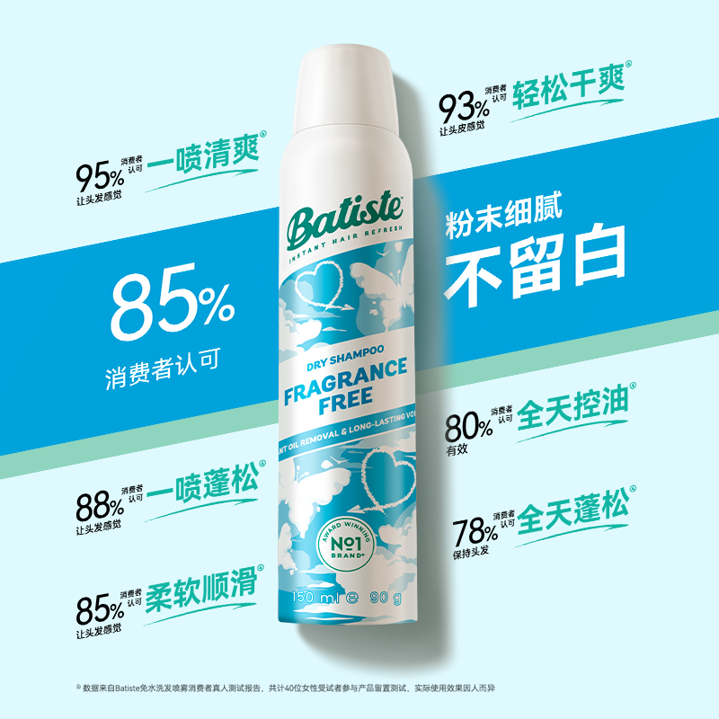 【全新升级】Batiste碧缇丝干发喷雾免洗蓬松头发控油不留白无香 - 图0