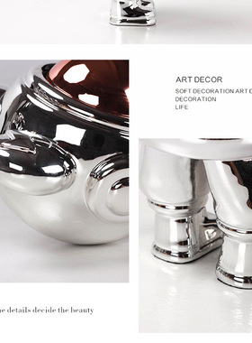 可定制抽象卡通机器人摆件样板间