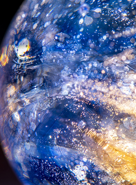 七彩琉璃球水晶球星空球七星珠发光装饰桌面摆件女孩生日礼物夜灯