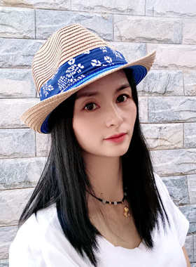 新款民族风扎染礼帽时尚百搭休闲遮阳帽夏季户外出游防晒帽子女