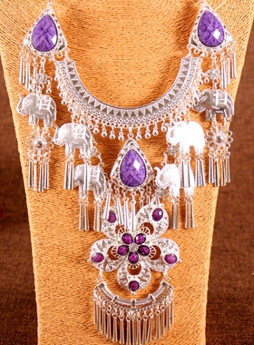 新款云南少数民族特色挂脖项圈时尚百搭宫廷民族风项链饰品配饰女