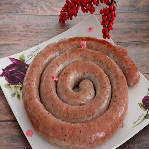 百倍德德式黑椒盘肠1kg/包黑椒肠烤肠香肠营养餐西餐家用商用食材 - 图1