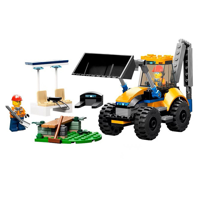 中国积木城市系列建筑挖掘机60385儿童拼装工程车玩具男孩子礼物