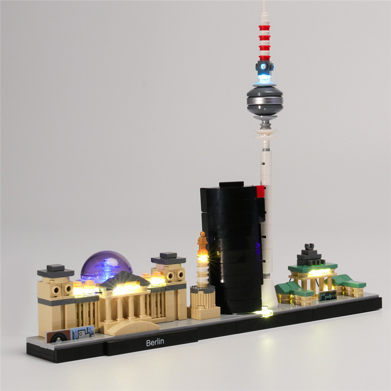 中国积木建筑街景柏林天际线21027儿童益智拼装玩具模型摆件礼物 - 图0