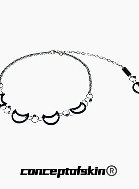 conceptofskin肌理概念 跳跃因子系列高街配饰小众设计｜半月项链