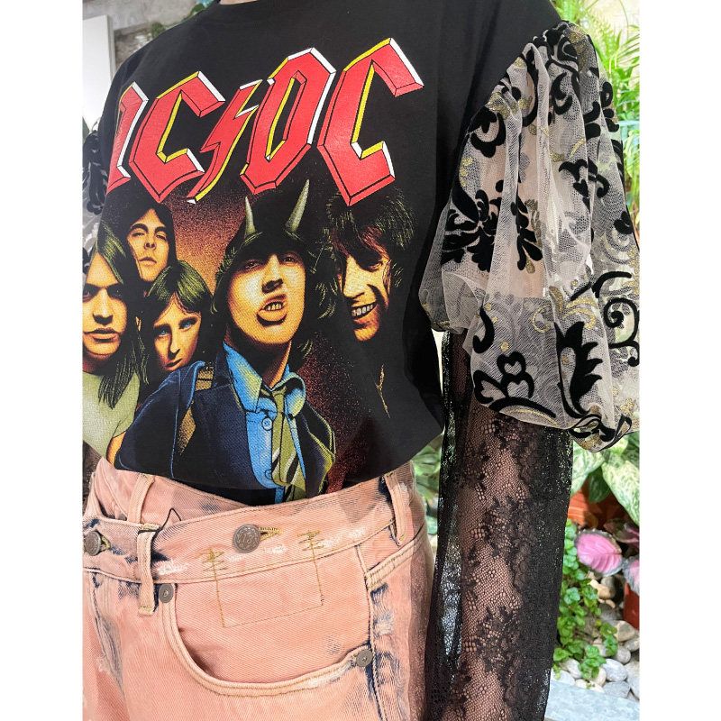 买手店dry clean only蕾丝短袖t恤 onefifteen初衣食午T恤