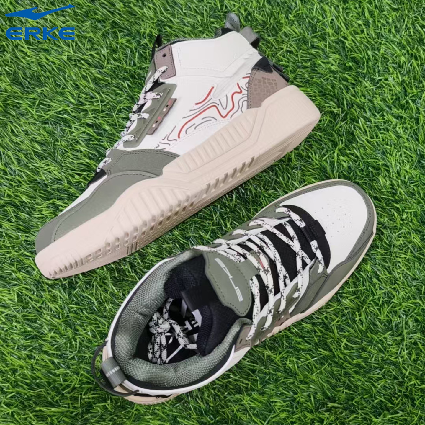 鸿星尔克板鞋秋冬新款轻便百搭软底舒适耐磨休闲风时尚潮流滑板鞋,淘宝优惠券,粉丝福利购,淘宝优惠卷