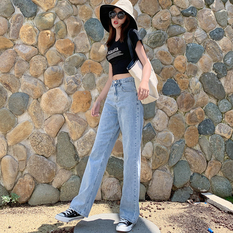 秋装宽松2020年新款秋季泫雅牛仔裤 佩艳牛仔裤