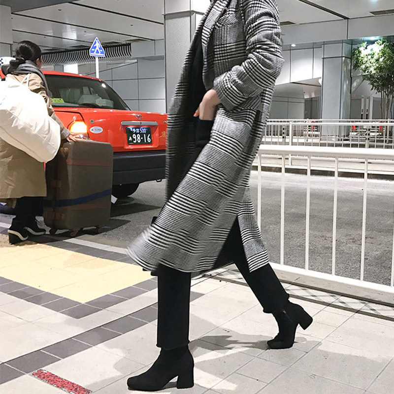 黑色九分2020新款秋冬阔腿微牛仔裤 佩艳牛仔裤