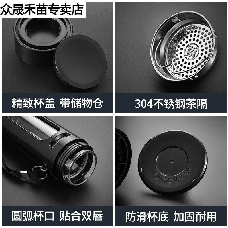 超大号玻璃杯大容量双层耐高温防摔水杯男便携广告杯车载泡茶杯子,淘宝优惠券,粉丝福利购,淘宝优惠卷