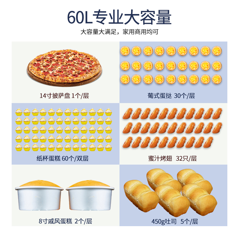 格兰仕烤箱家用电烤箱商用大容量烘焙多功能全自动60升2024新款42