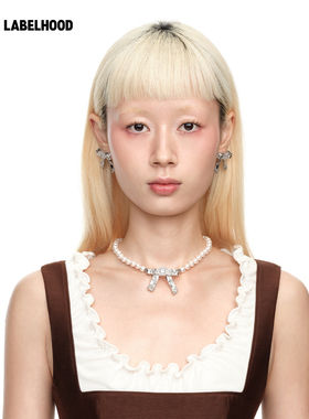 SHUSHUTONG蝴蝶结人造珍珠项链