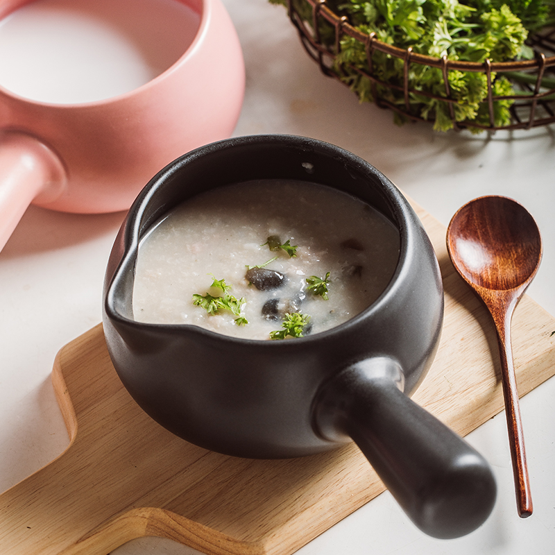 日式明火奶锅围炉小锅宝宝辅食牛奶锅煮粥泡面电陶炉烤梨手柄砂锅-图1