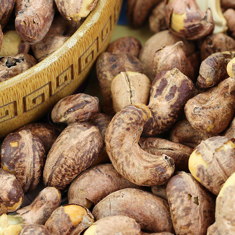 腰果生的1000g新鲜腰果仁熟烘焙称 良山谷珍腰果