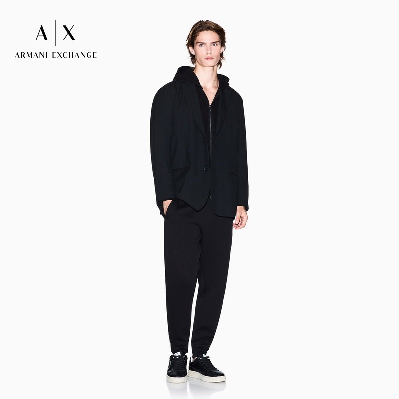 ARMANI EXCHANGE/阿玛尼冬季新款男士平驳领单排扣休闲西装外套,淘宝优惠券,粉丝福利购,淘宝优惠卷