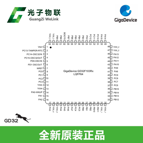 GD32F103RCT6芯片LQFP64全新原装正品 替代STM32F103RCT6芯片 - 图2