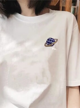 特价清仓~品牌外贸专柜剪标捡漏小众ins夏季男女百搭纯棉短袖T恤