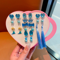Cartoon Princess Earrings Childrens Rings Suit Ornaments Little Girl Love Princess Isa without earbugless slap in the face